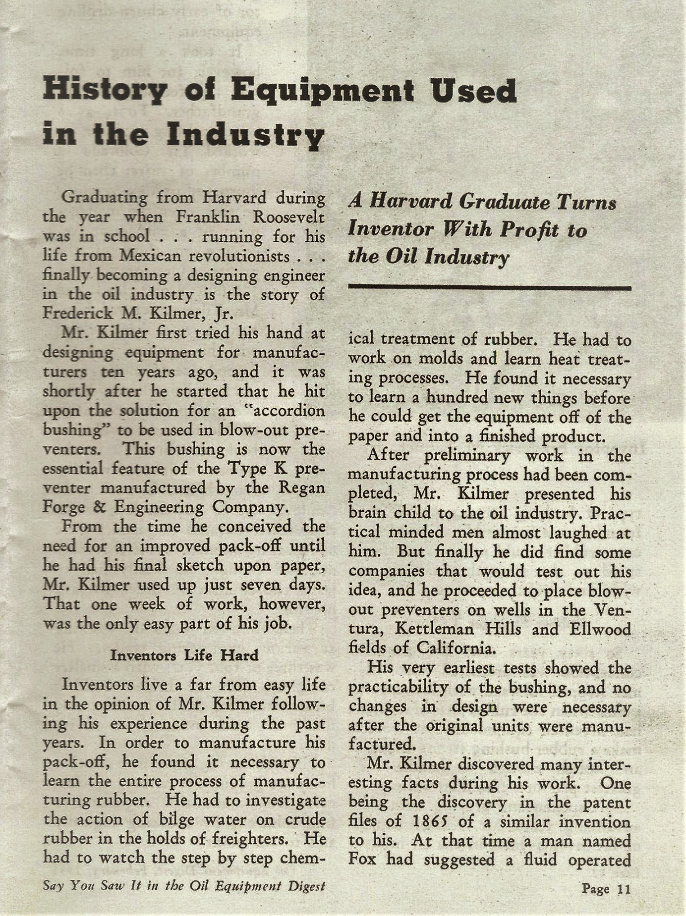 Pg 11- Inventor of Type K